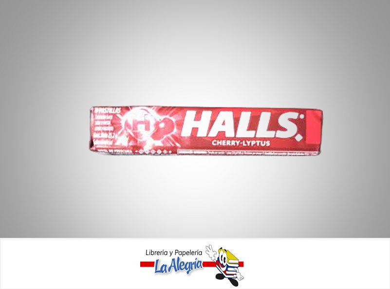 CARAMELO HALLS MENTHOLIPTUS CEREZA 25.2G MARCA MONDELEZ