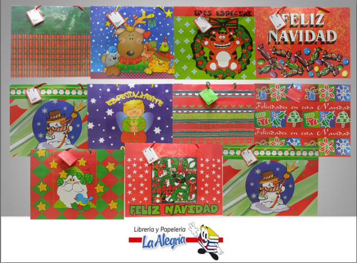 BOLSA DE REGALO 40X30 D/NAVIDAD MARCA NICO   