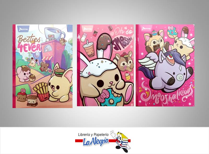 LIBRETA EMPASTADA 1MAT SMOOSHY 100H MARCA NORMA   