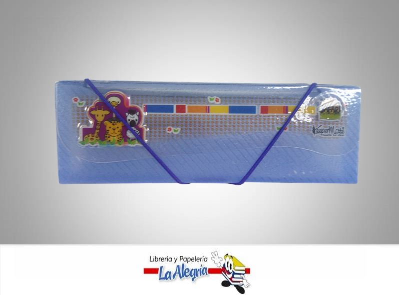 CARTUCHERA PLASTICA SAFARI 22X7CM MORADO MARCA KEEPERMATE   