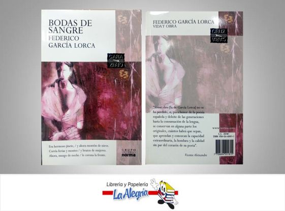 BODAS DE SANGRE TEMATICA POESIA AUTOR GARCIA LORCA FEDERICO EDITORIAL EDITORIAL NORMA