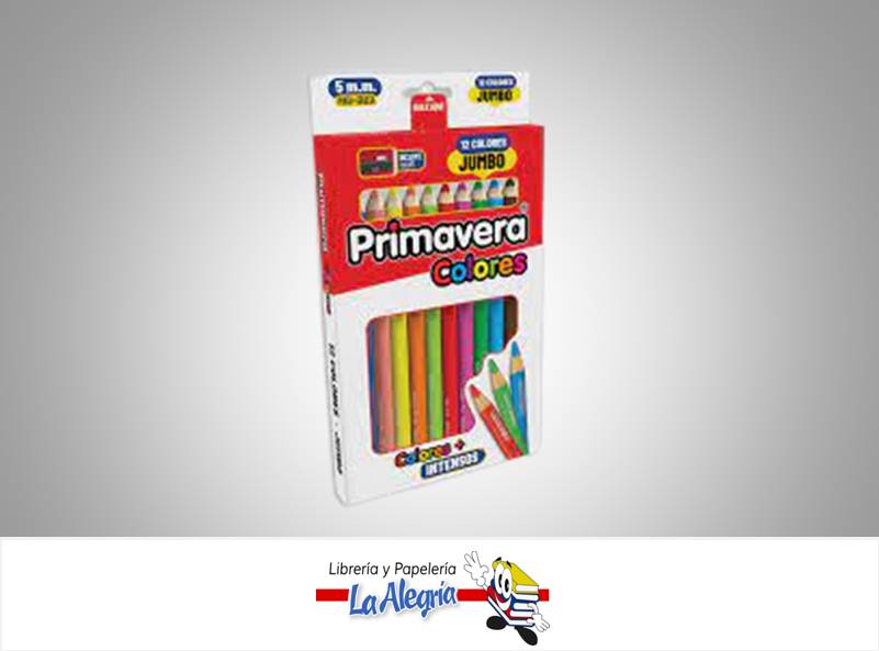LAPICES DE COLORES JUMBO 12 UND PRIMAVER MARCA PRIMAVERA   