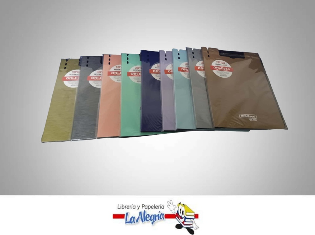 TABLA DE CHEQUEO PLASTICA CON TAPA CARTA CO MARCA OFFI-ESCO
