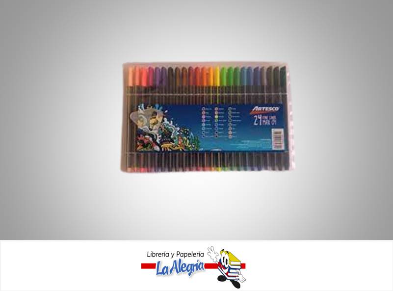 MARCADOR FINE LINER TRIANGULAR 24 UND MARCA ARTESCO   