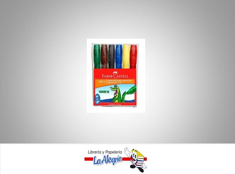 MARCADOR JUMBO 6 COL MARCA FABER CASTELL   