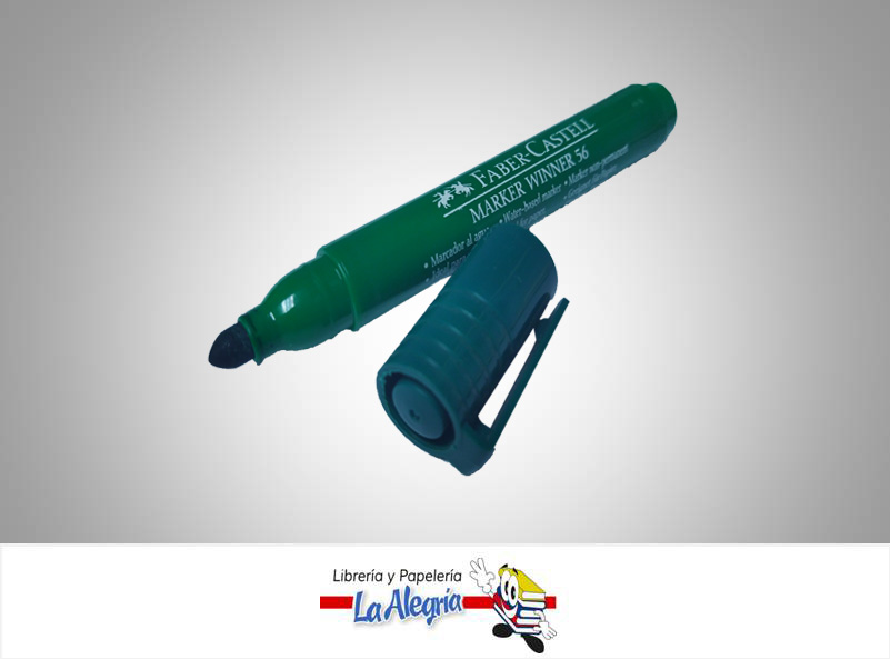 MARCADOR PERMANENTE PTA/RED 56 VERDE UND MARCA FABER CASTELL   