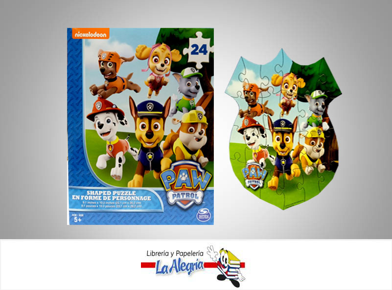 ROMPECABEZA FORMA PERJ PAW PATROL24PZ MARCA SPIN MASTER   
