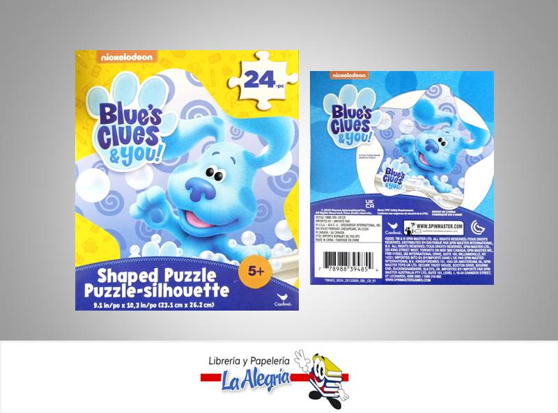 ROMPECABEZA FORMA BLUE'S CLUES 24PZ MARCA CARDINAL   