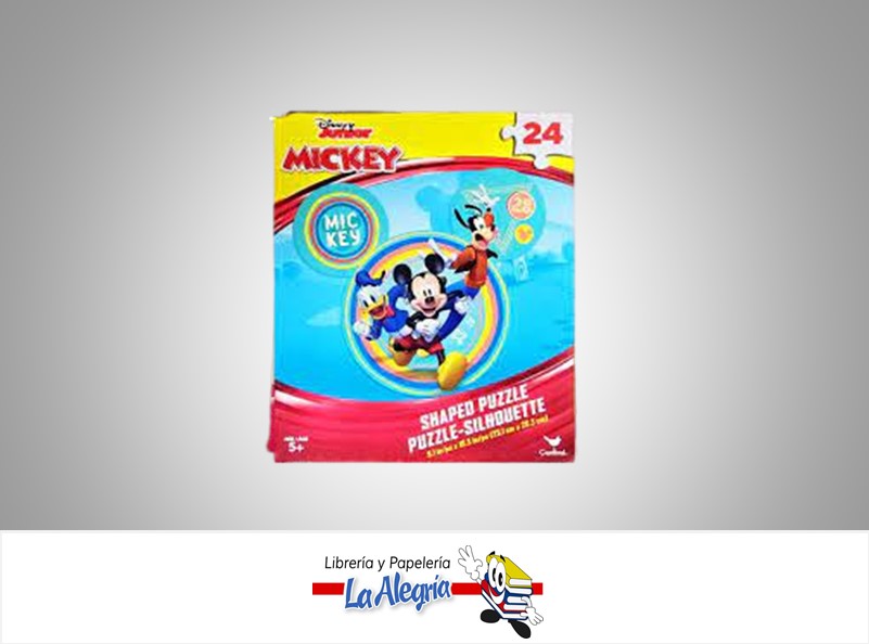 ROMPECABEZA FORMA MICKEY MOUSE 24PZ MARCA CARDINAL   