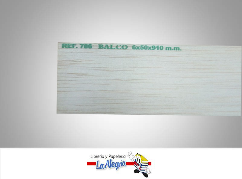 MADERA BALSA LISTON 6X50X910MM MARCA OK   