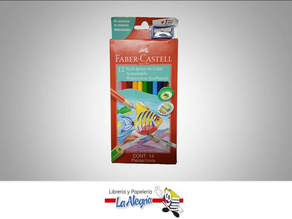 LAPICES DE COLORES ACUARELABLES 12 COLORES MARCA FABER CASTELL