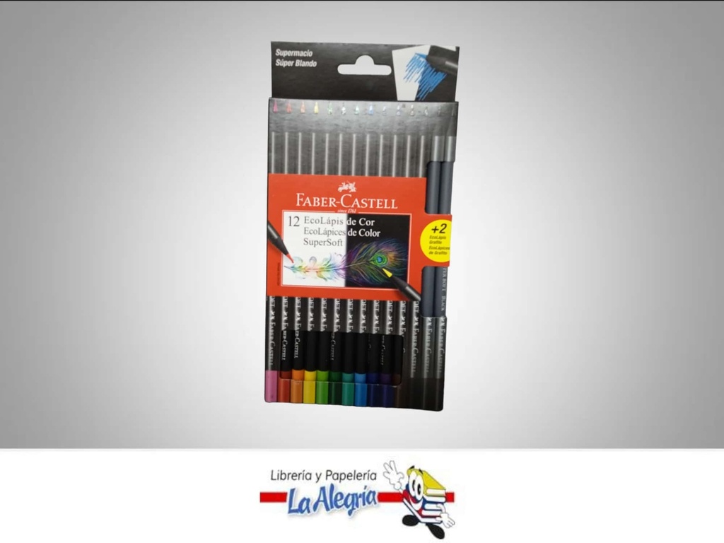LAPICES DE COLORES 12 COL SUPER SOFT MARCA FABER CASTELL