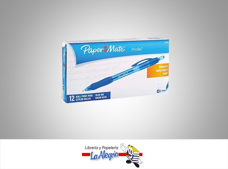 BOLIGRAFO PUNTA GRUESA PROFILE RETRACTIL AZUL UND MARCA PAPER MATE