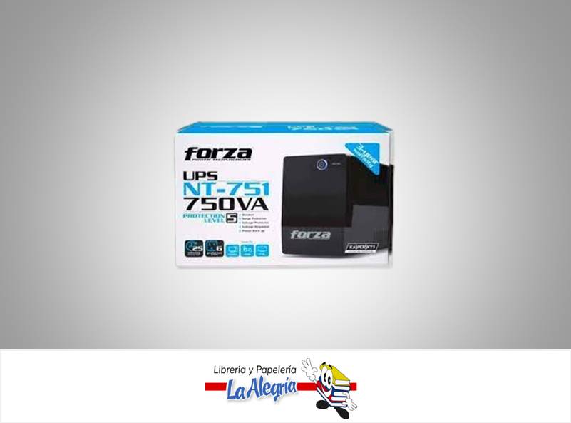 UPS 750VA NT-751 6 TOMAS Y 2 REGULADORES MARCA FORZA   