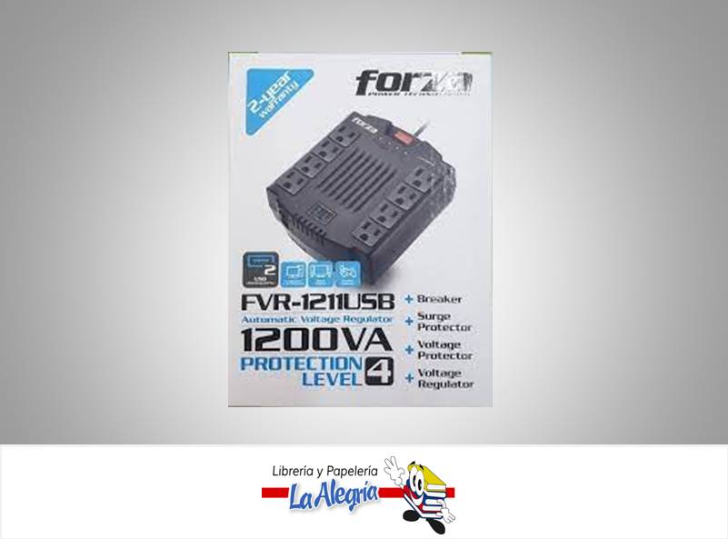PROTECTOR DE VOLTAJE AUTOMATICO 600 VATI MARCA FORZA   