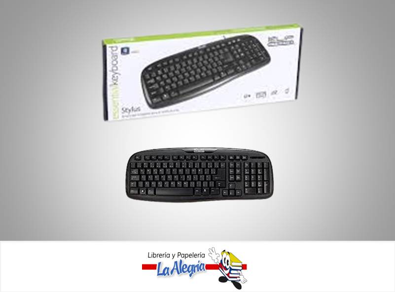 TECLADO ALAMBRICO USB ESPANOL KKS-050S MARCA KLIPXTREME   