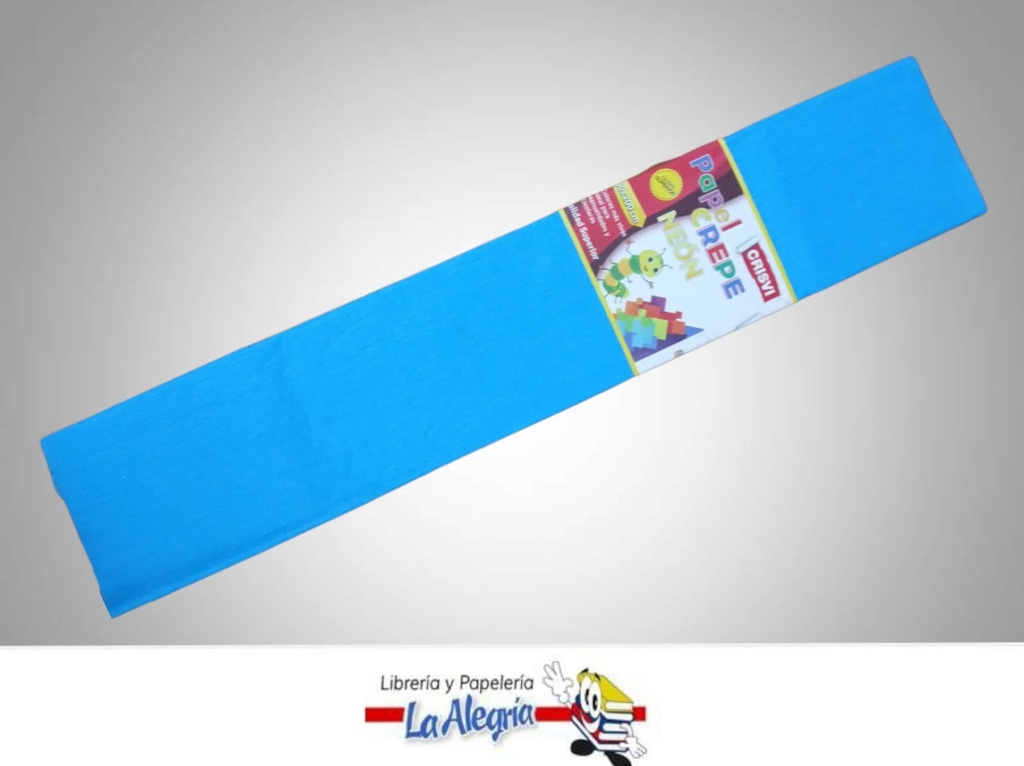 PAPEL CREPE 50X200CM NEON AZUL UND MARCA CRISVI/SCHOOL ART