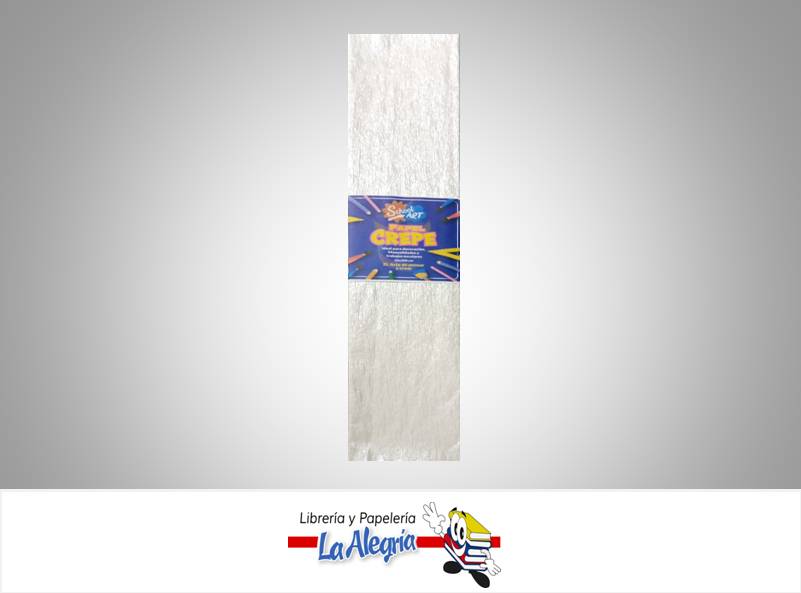 PAPEL CREPE 50X200CM PERLADO BLANCO UND MARCA SCHOOL ART   