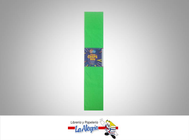 PAPEL CREPE 50X200CM NEON VERDE UND MARCA SCHOOL ART   