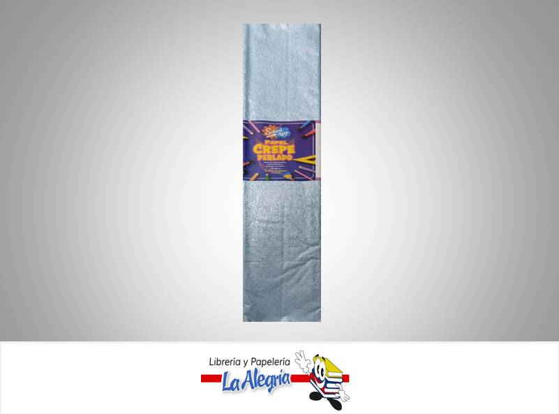 PAPEL CREPE 50X200CM PERLADO AZUL UND MARCA SCHOOL ART/CRISVI