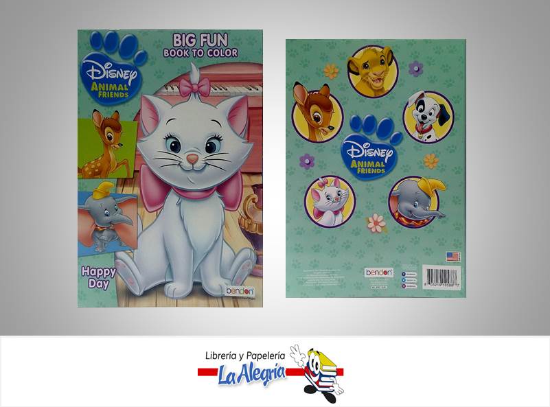 LIBRO COLOREARDISNEY ANIMAL FRIENDS  TEMATICA LIBRO COLOREAR AUTOR BENDON  