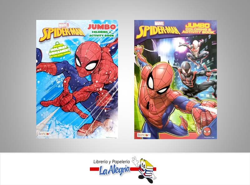 LIBRO COLOREAR MARVEL SPIDERMAN JUMBO  TEMATICA LIBRO COLOREAR AUTOR BENDON  