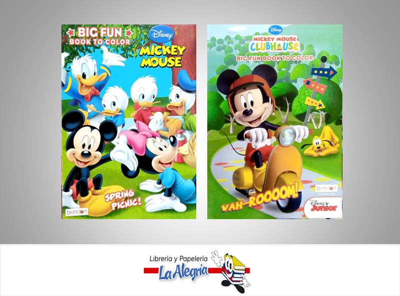 LIBRO COLOREAR MICKEY MOUSE BIG FUN  TEMATICA LIBRO COLOREAR AUTOR BENDON  