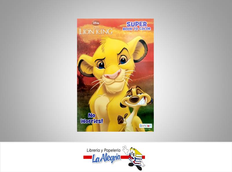 LIBRO COLOREAR REY LEON  TEMATICA LIBRO COLOREAR AUTOR BENDON  