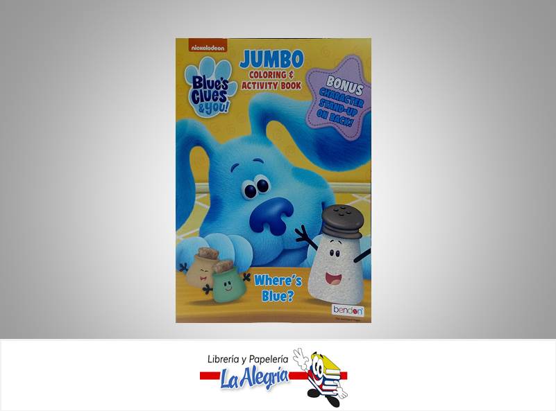 LIBRO COLOREAR PISTAS DE BLUE JUMBO  TEMATICA LIBRO COLOREAR AUTOR BENDON  