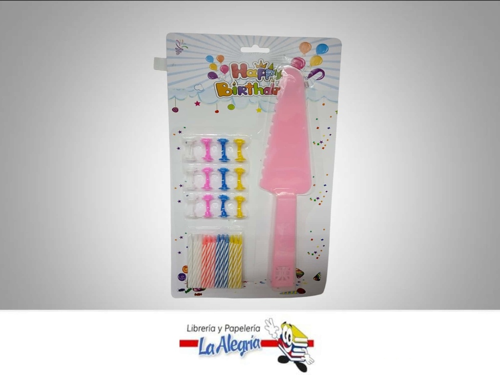 VELA CUMPLEAÑOS CON PALETA 34886;6CM 24 UN MARCA GLITTER