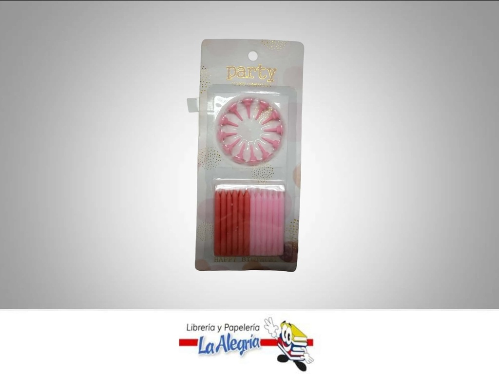 VELA CUMPLEAÑOS 36370 ; 6 CM 24 UND MARCA GLITTER   