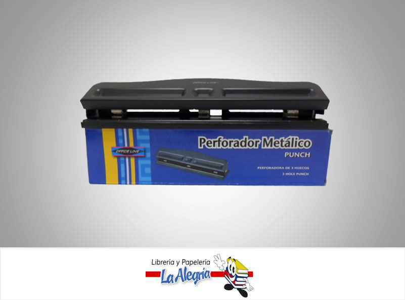 PERFORADORA AJUSTABLE 3 HUECOS 10H  MARCA OFFICE LINE