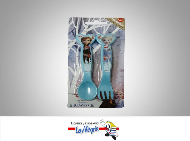 CUBIERTO PLASTICO 2PZ FROZEN II MARCA STOR   