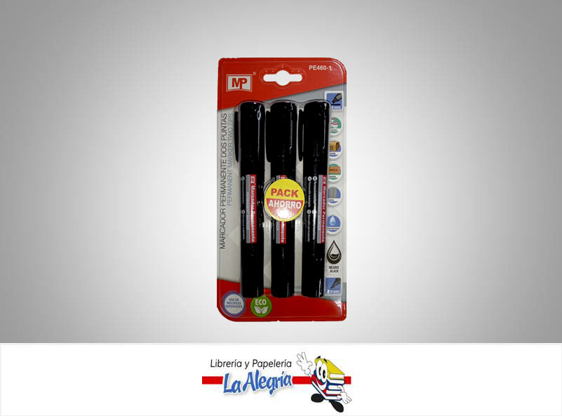 MARCADOR PERMANE D/PUNTA 6.5MM NEGRO UND MARCA MP   