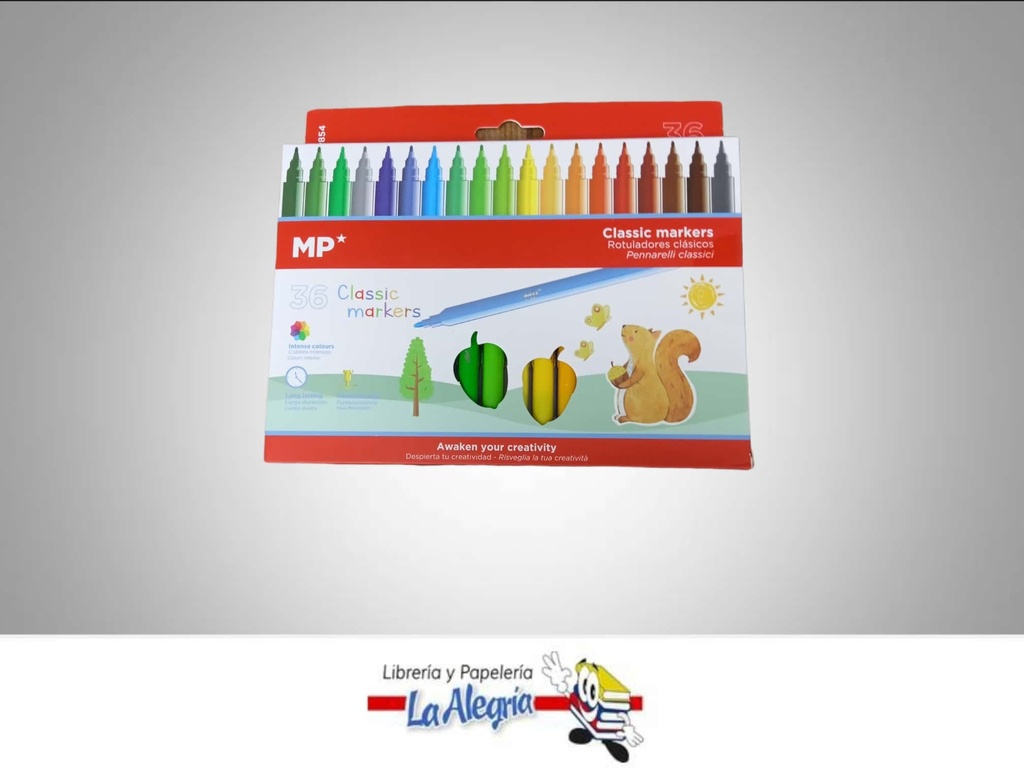 MARCADOR CLASICO PP854 36 COLORES MARCA MP