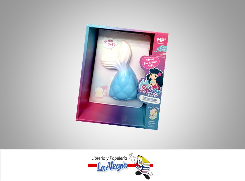 LIBRETA NOTA EMPASTADA SQUISHY  17X13CM PB848-04 SIRENA MARCA MP