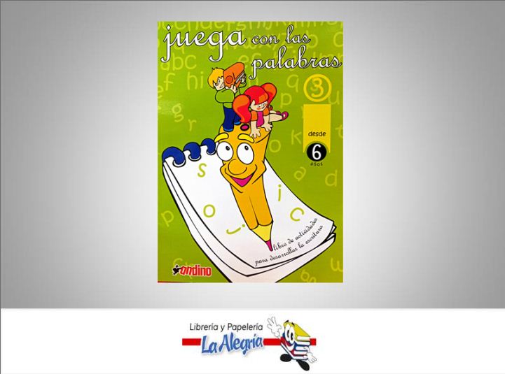 JUEGA CON LAS PALABRAS 3  TEMATICA EDUACION   EDITORIAL EDITORIAL ANDINO