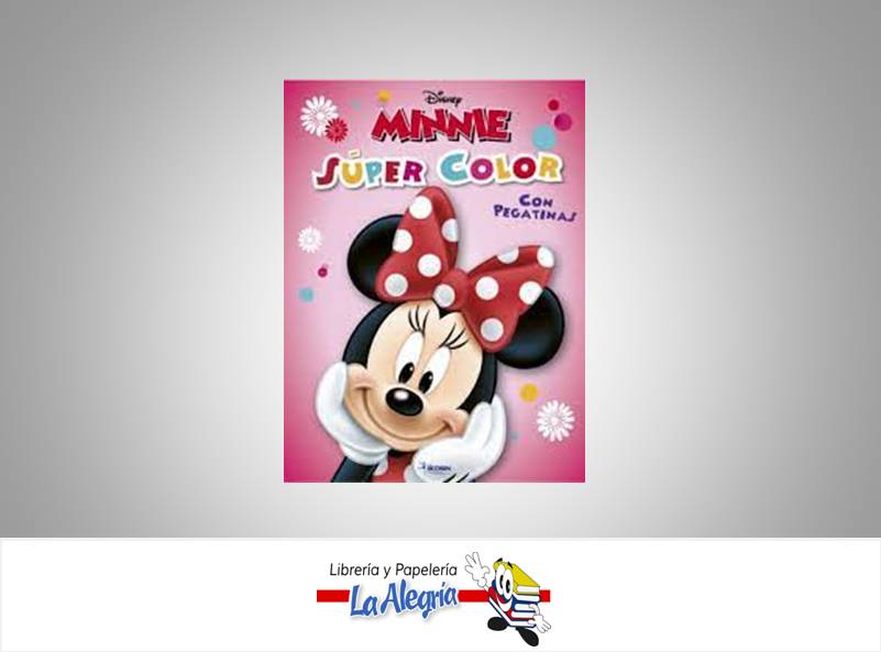 SUPER COLOR MINNIE CON STICKERS  TEMATICA COLOREAR   EDITORIAL DISNEY
