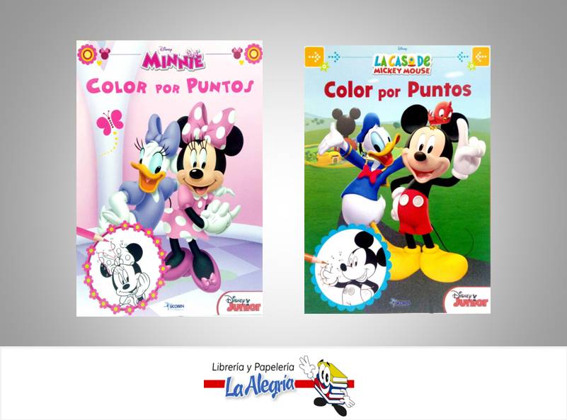 COLECCION COLOR POR PUNTOS MICKEY  TEMATICA INFANTIL   EDITORIAL SICOBEN
