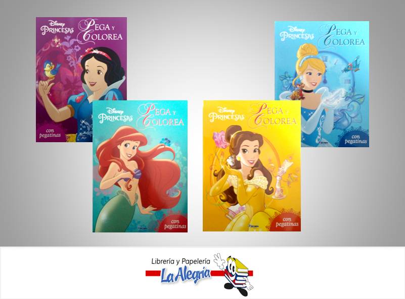 COLECCION PEGACOLOR PRINCESAS DE DISNEY  TEMATICA INFANTIL   EDITORIAL SICOBEN