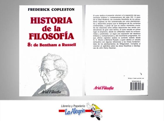 HISTORIA DE LA FILOSOFIA 8 BENTHAM  TEMATICA HISTORIA AUTOR COPLESTON, FREDERICK EDITORIAL ARIEL