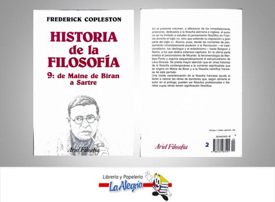 HISTORIA DE LA FILOSOFIA MAINE DE BIRAN  TEMATICA HISTORIA AUTOR COPLESTON, FREDERICK EDITORIAL EDITORIAL ARIEL