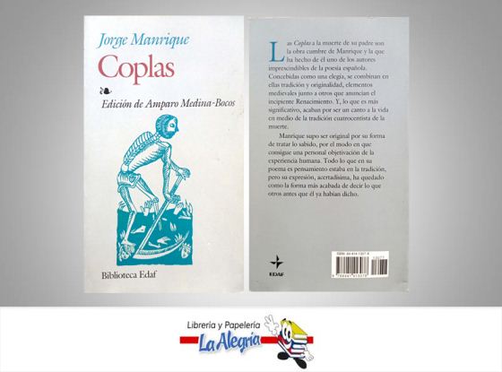 COPLAS  TEMATICA POESIA AUTOR JORGE MANRIQUE EDITORIAL EDAF