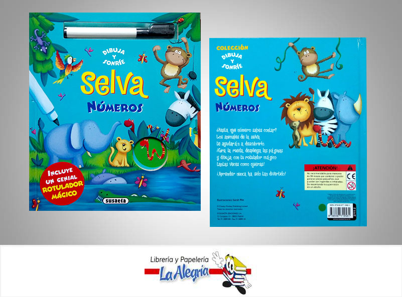 SELVA NUMEROS DIBUJA Y SONRIE  TEMATICA INFANTIL   EDITORIAL SUSETA