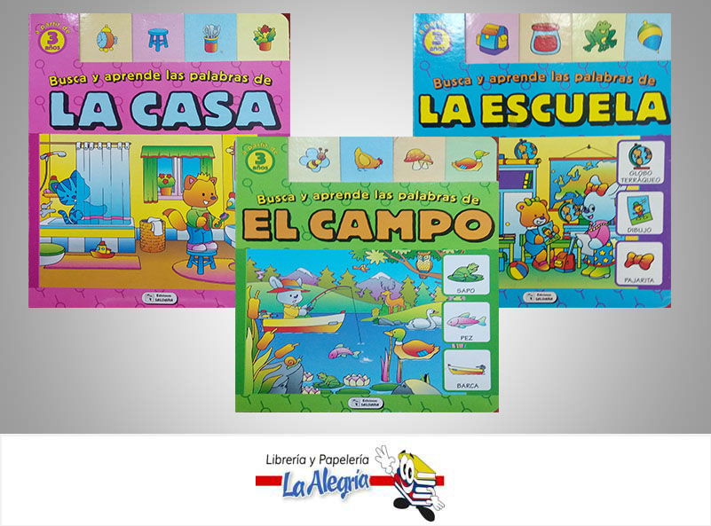 COLECCION APRENDE PALABRAS 3 TITULOS  TEMATICA INTANTIL   EDITORIAL EDICIONES SALDAÑA