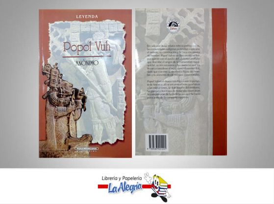 POPOL VUH  TEMATICA NOVELA HISTORICA AUTOR ANONIMO EDITORIAL PANAMERICANA
