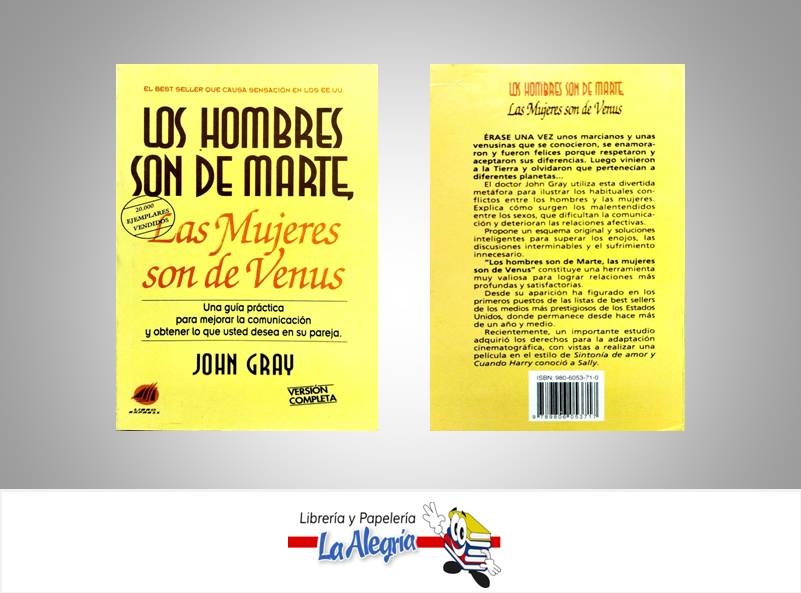 LOS HOMBRES SON DE MARTE Y LAS MUJERES DE VENUS TEMATICA AUTOAYUDA AUTOR GRAYJOHN EDITORIAL LIBROS EXPRESS