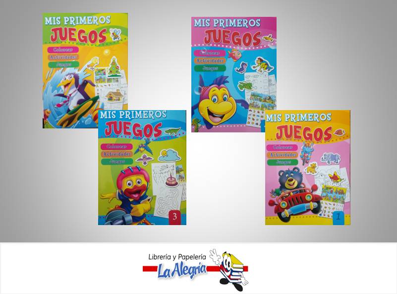 COLECCION MIS PRIMEROS JUEGOS 4 TITULOS TEMATICA INFANTIL AUTOR SICOBEN MARCA SICOBEN
