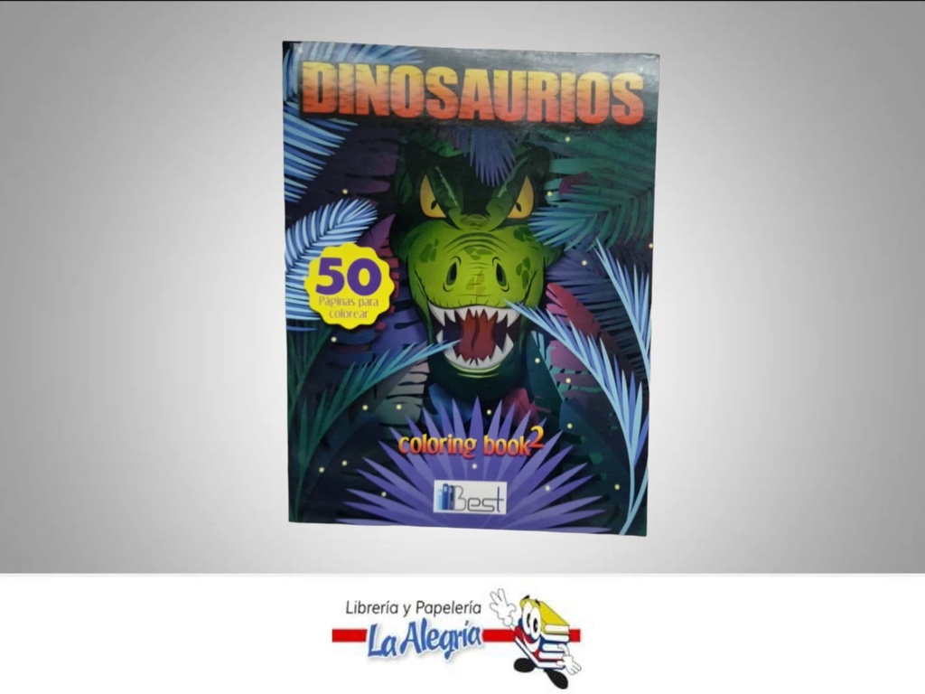 DINOSAURIOS COLORING BOOK 2; 50 PAGINAS TEMATICA INFANTIL EDITORIAL BEST