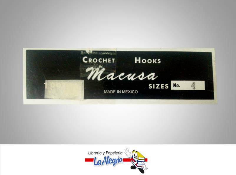 AGUJA CROCHET MACUSA N4 MARCA MACUSA   